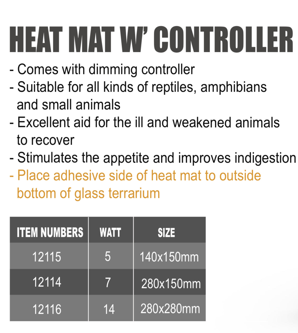 GYPR heat mat with controller